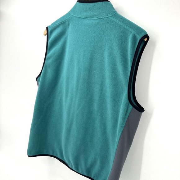 Vintage The North Face Jacket Vest Teal Fleece Men's Large USA - Picture 9 of 9